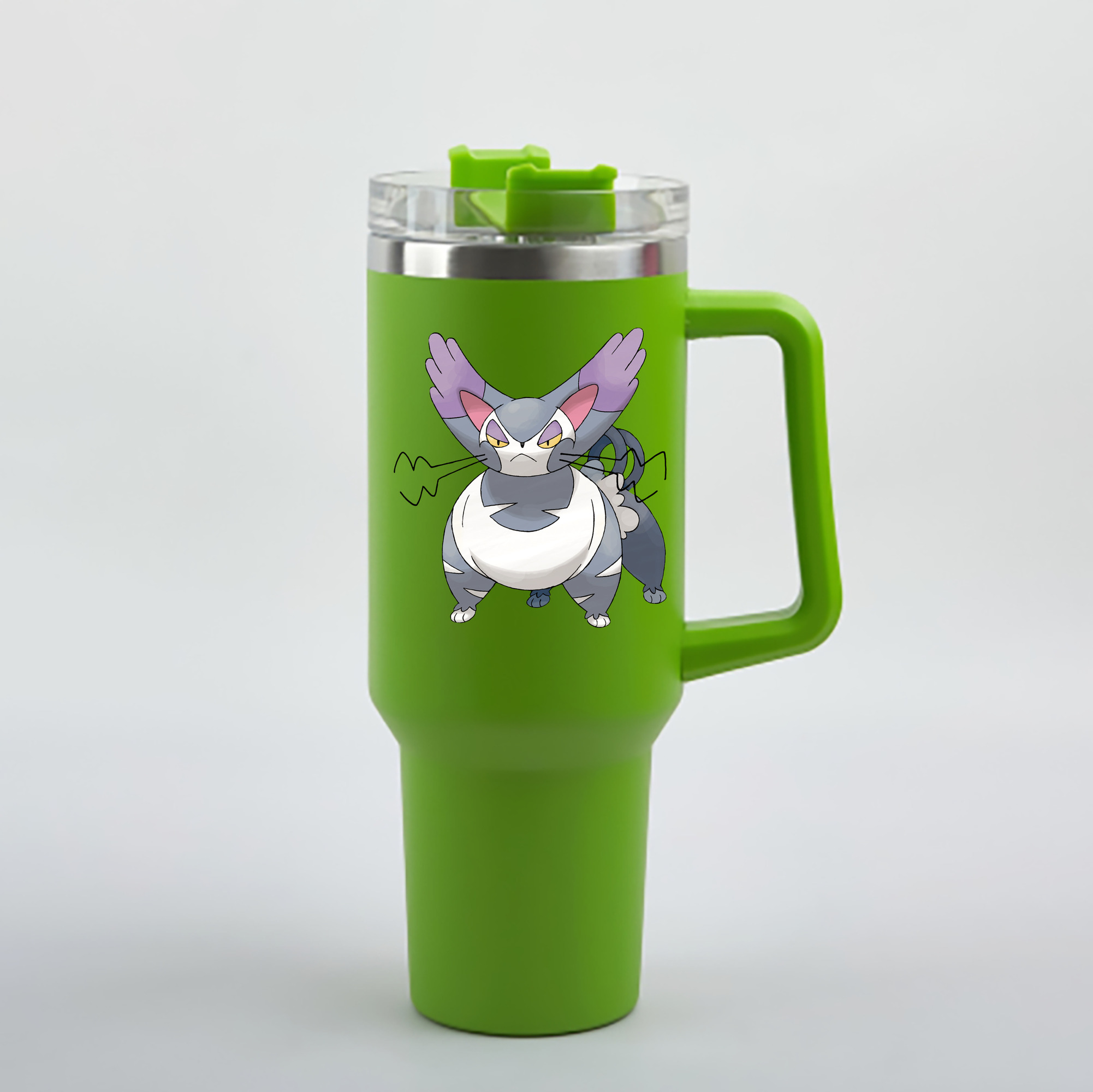 （画像用） ポケットモンスター Pokémon 1200mL車用タンブラー - クリスタルステッカー（プラスチックストロー付き）